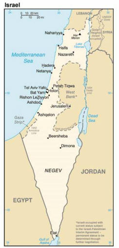 Map Israel 